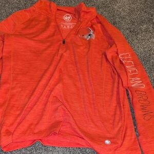 47 Brand Red Quarter-Zip Pullover with Helmet Design